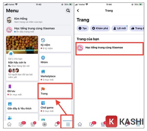 Cách đổi tên Fanpage Facebook trên điện thoại - Bước 1