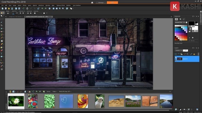 Giao diện Corel PaintShop Pro