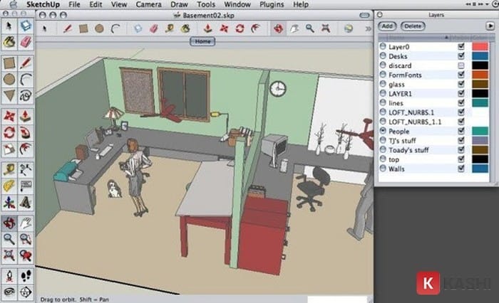 Giao diện Sketchup 2017