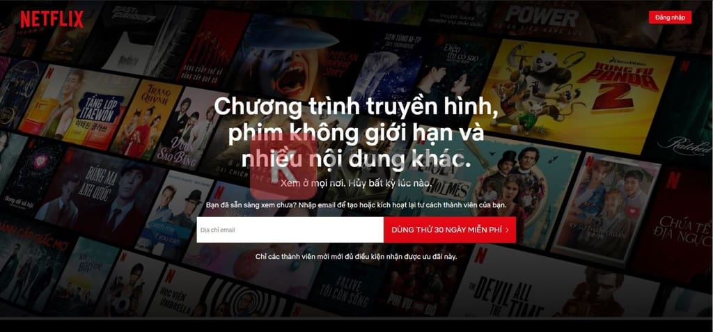 Đăng ký dùng thử Netflix